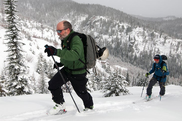 A Good Guide is Priceless Local skier Don Gisselbeck guides Brody Leven during a Lolo Pass backcountry ski tour.