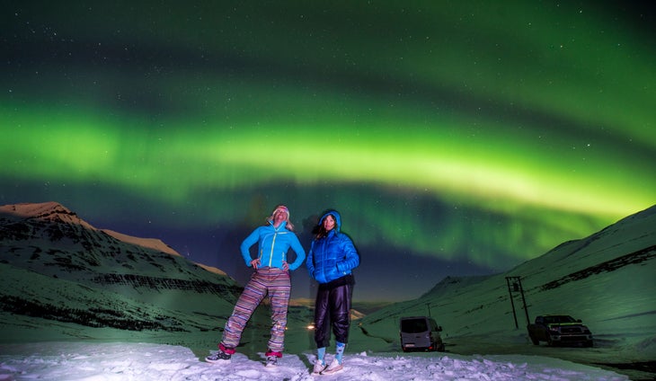 Aurora Borealis Despite crushing nearby peaks until almost 8 p.m., Jess McMillan and Julia Mancuso found the eerie Northern lights worthy of staying up late and…