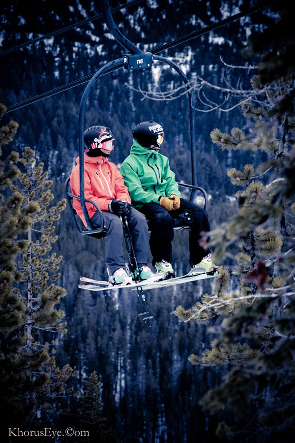 Bromance TJ David and Brody Leven enjoy each others company with a great view of Flathead Lake.