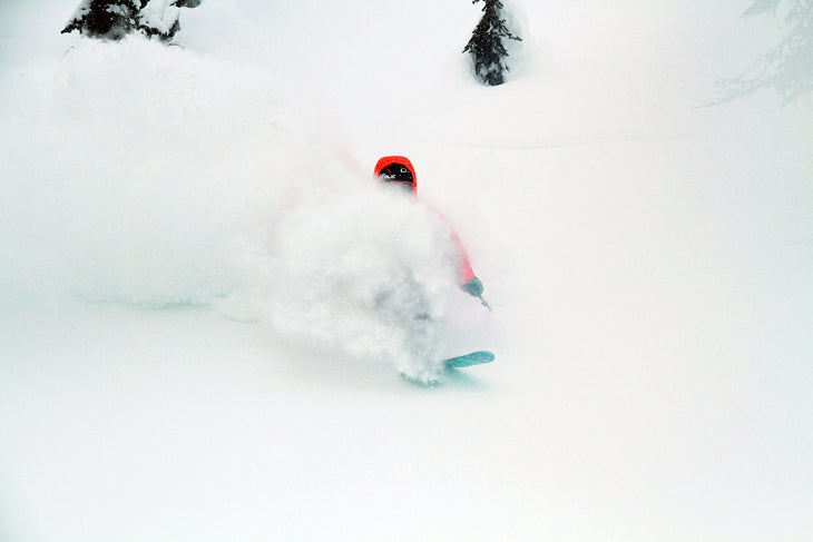 Fresh? Brody Leven finds fresh snow—or is it from last month?—at Whitefish.