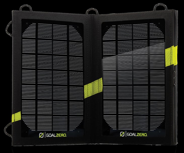 Goal Zero “Nomad 7” Solar Panel Goal Zero is all about helping small humans like myself harness the sun and I’ve decided that the lightweight Nomad 7 will bring me one step closer…