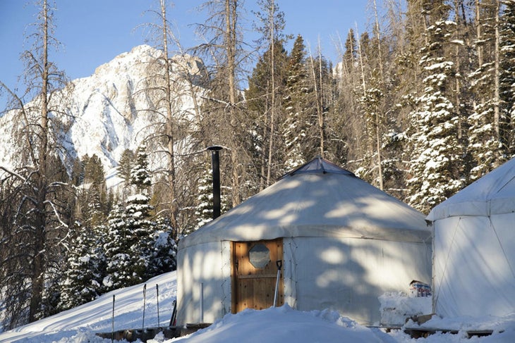 Location, Location, Location The Williams Peak Yurt can’t be beat for access to the towering peaks of the Sawtooth Range.