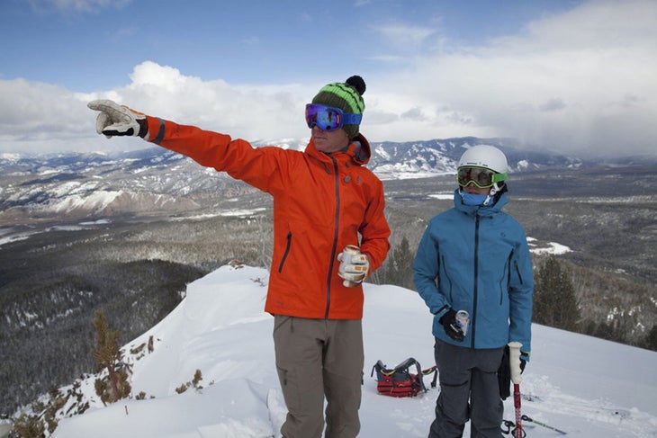 Summit Beers Marc Hanselman of Sawtooth Mountain Guides, left, shares a cerveza with Adam Greene, the US Marketing Manager for Scott Sports.