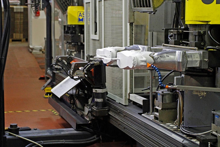 Heat, Mold, Remove, Repeat The plastic is fed into giant machines like grain into a mill. Inside the machine, the plastic is heated and extruded around the mold. This is also…