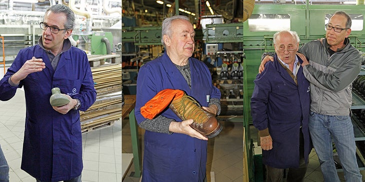 The Masterminds Since the beginning of SCARPA, bootmaking has been a family affair and a labor of love. From left to right: Davide Parisotto, research and…