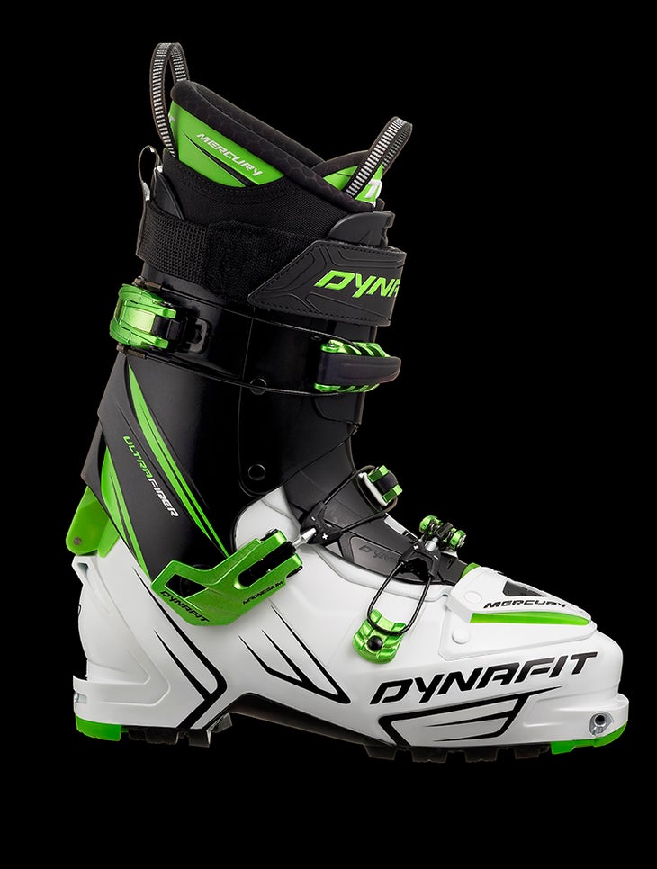 Dynafit Mercury In the Mercury, Dynafit has built a boot that excels nearly equally on the skin track and on the descent. Though the removable tongue and Ultra Lock…