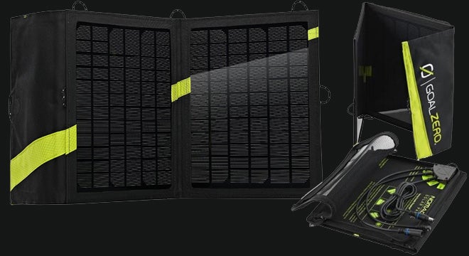 Goal Zero Nomad 13 Solar Panel This portable solar panel can attach to your pack while skinning, or it can sit in the sun at your campsite. It can directly charge your cell phone,…