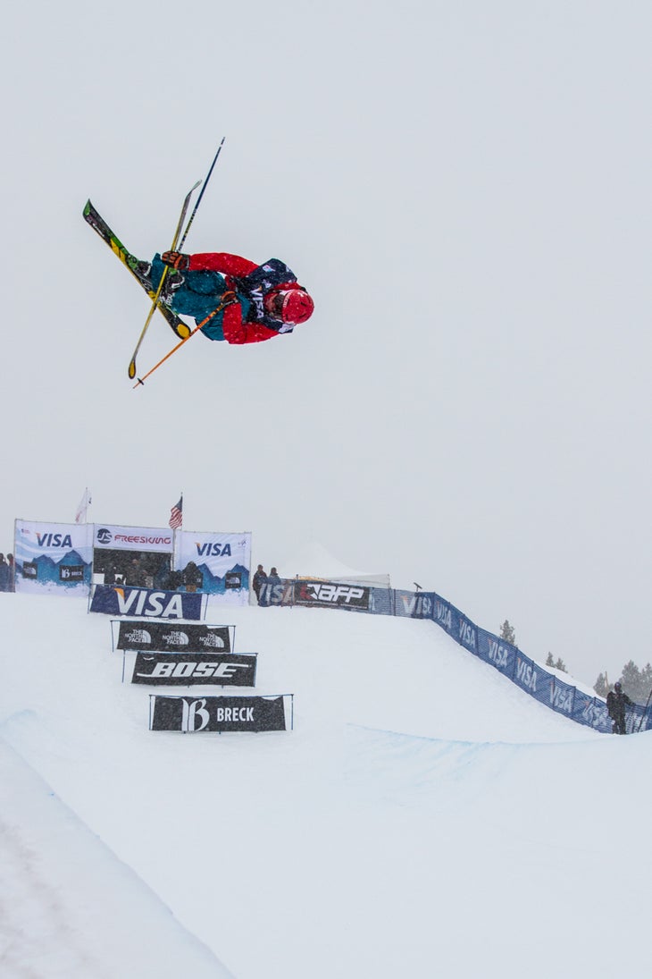 Not So Stock Alex Ferreria (U.S.) holds his mute grab all the way through his left-side double cork 1260. Ferreria was one of a few competitors that threw this…