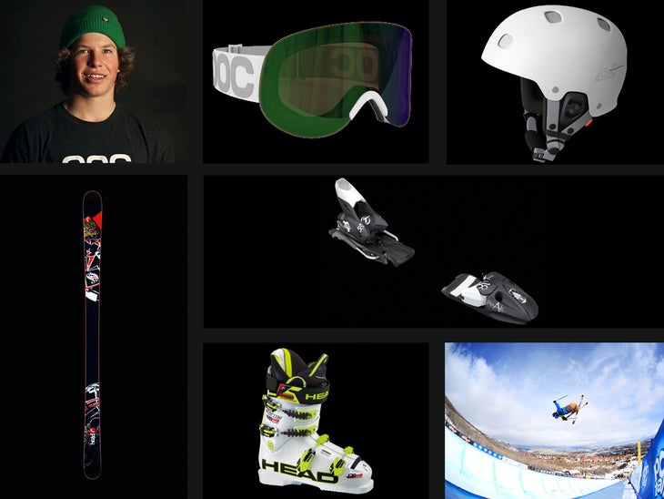Aaron Blunck Skis: HEAD The Caddy 181 Boots: HEAD Raptor 130 RS Bindings: Tyrolia Peak 18 Helmet: POC Receptor Bug Goggles: POC Lid