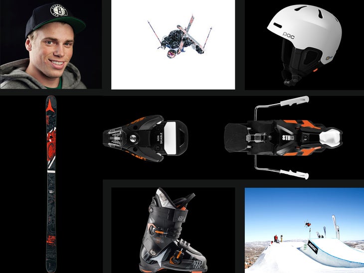 Gus Kenworthy Skis: Atomic Punx 182 Boots: Atomic Overlord 120 Bindings: Atomic STH2 16 WTR Helmet: POC Fornix