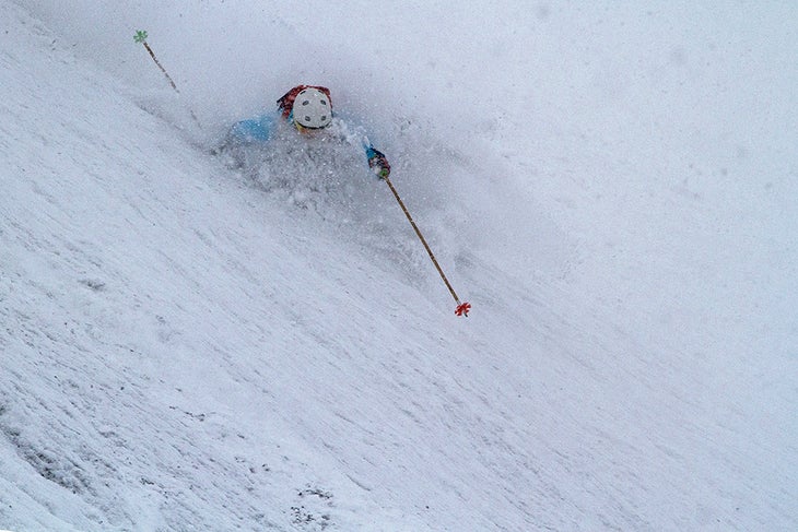 Icing on the Cake Sam Bass finds his post-race body in fine working order in the silly-deep snow of Highland Bowl.Read the full Power of Four story here.