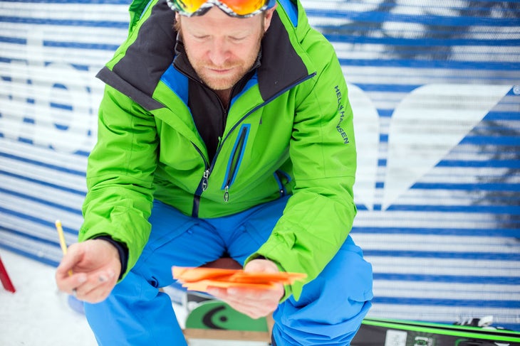 Ski Test 2014: Day 1 Testers dish out ratings for the hard snow skis. Up next: mixed conditions and pow.