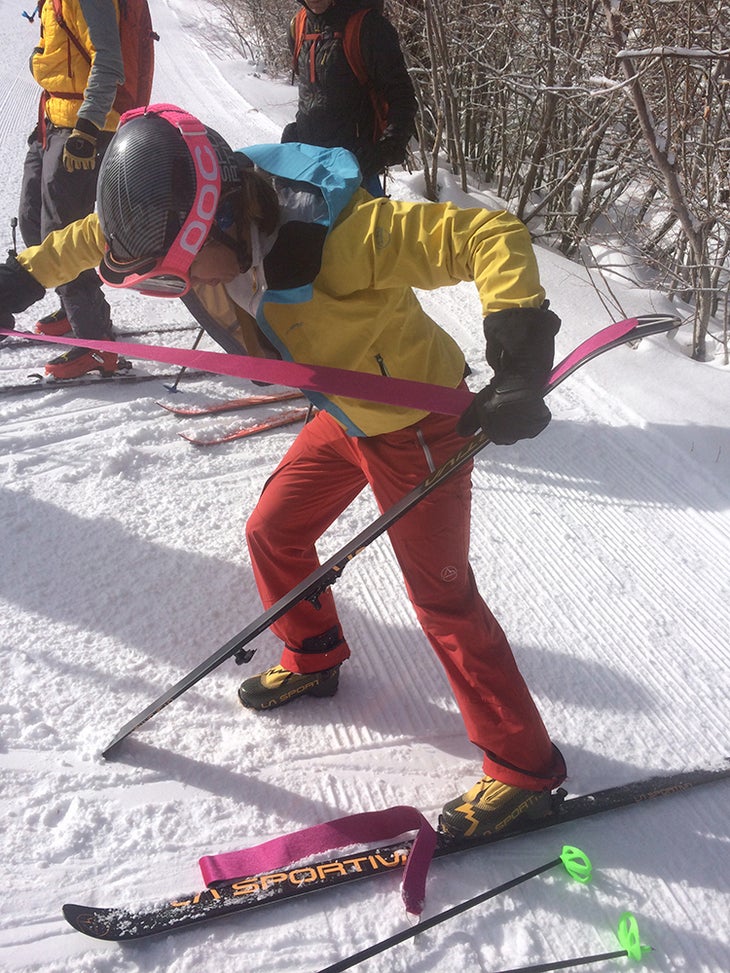 Skimo Clinic On the day before the race, Sari Anderson, gave the Skiing Mag crew a rundown on speedy uphill-downhill transitions. Sari is one of the best…
