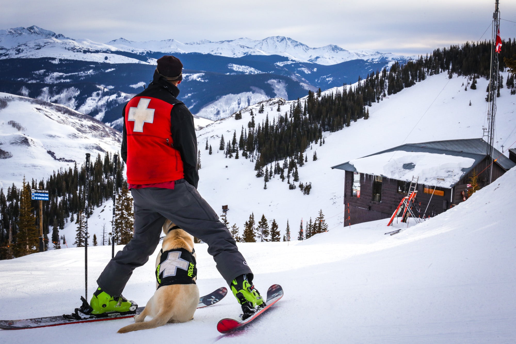 "Crested Butte Patrol and Dog"