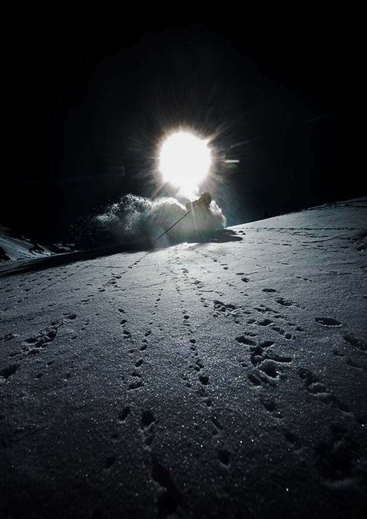 Late Afternoon Sun Loveland local and ski tester Doug Evans still finds stashes beneath the late afternoon sun.