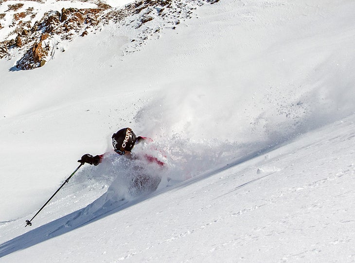 Late Stashes Loveland local and ski tester Doug Evans still finds stashes late in the afternoon.