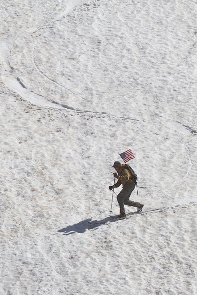 Expat Skier's Fourth Celebrating the Fourth of July on the Grand St. Bernard Pass in Switzerland, Bob Mazarei turns on edgeless cross country skis. Photo: Sam MazareiSee…