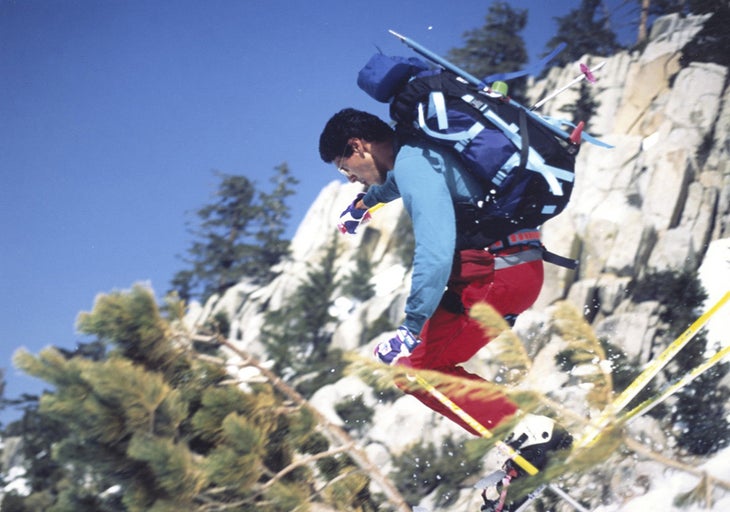 Snow Creek Air Turns Bob Mazarei air-turning the classic Snow Creek route at Mount San Jacinto in California, which has one of the largest drops for a short horizontal…