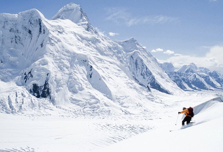The Heavenly Mountains Bob Mazarei genuflects with reverence to Khan Tengri peak, in the Tian Shan, what are known as “the Heavenly Mountains,” in Kazakhstan. The…