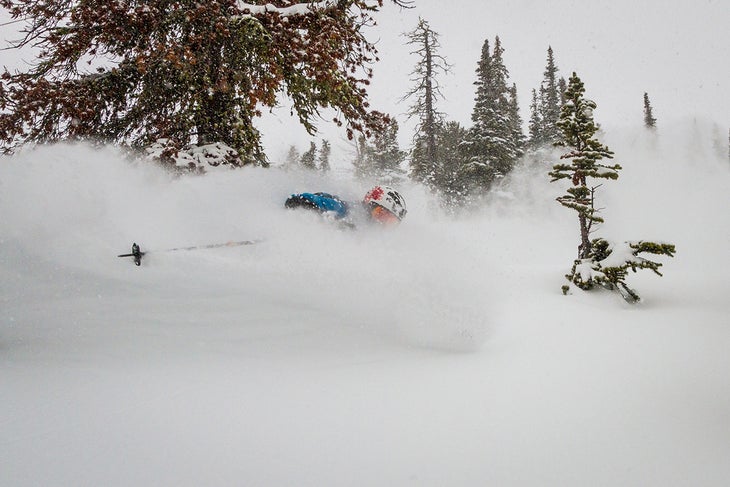 Kicking Horse On the Powder Highway, early December was deep—with three feet falling fast. In-bound chutes skied nice and fun.