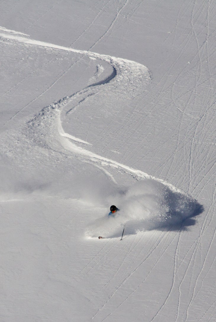 Lake Louise Skier Etienne Labelle seizes the snowiest season ever and a powder-filled December at the Lake Louise Ski Resort.
