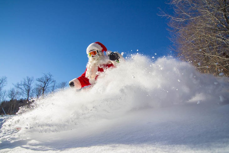Sunday River Santa called in sick when he heard Sunday River had a fresh stash.