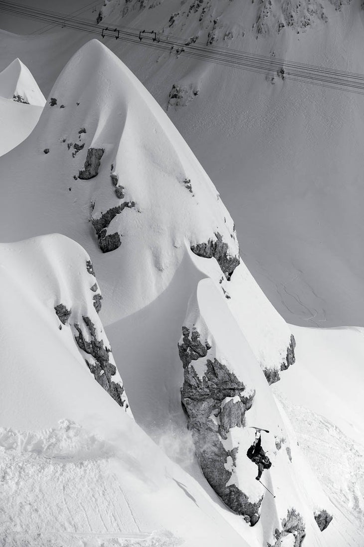 Sella Nevea, Italy PHOTOGRAPHER Mark Fisher LOCATION Sella Nevea, Italy SKIER Colter Hinchliffe BUY fishercreative.com