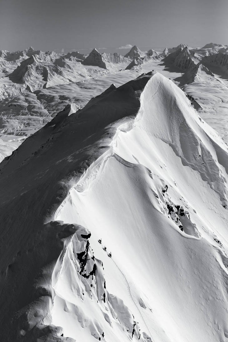Valdez, Alaska PHOTOGRAPHER Mark Fisher LOCATION Valdez, Alaska SKIERS Cody Barnhill, Donny Roth, J. Marshall Thomson BUY fishercreative.com