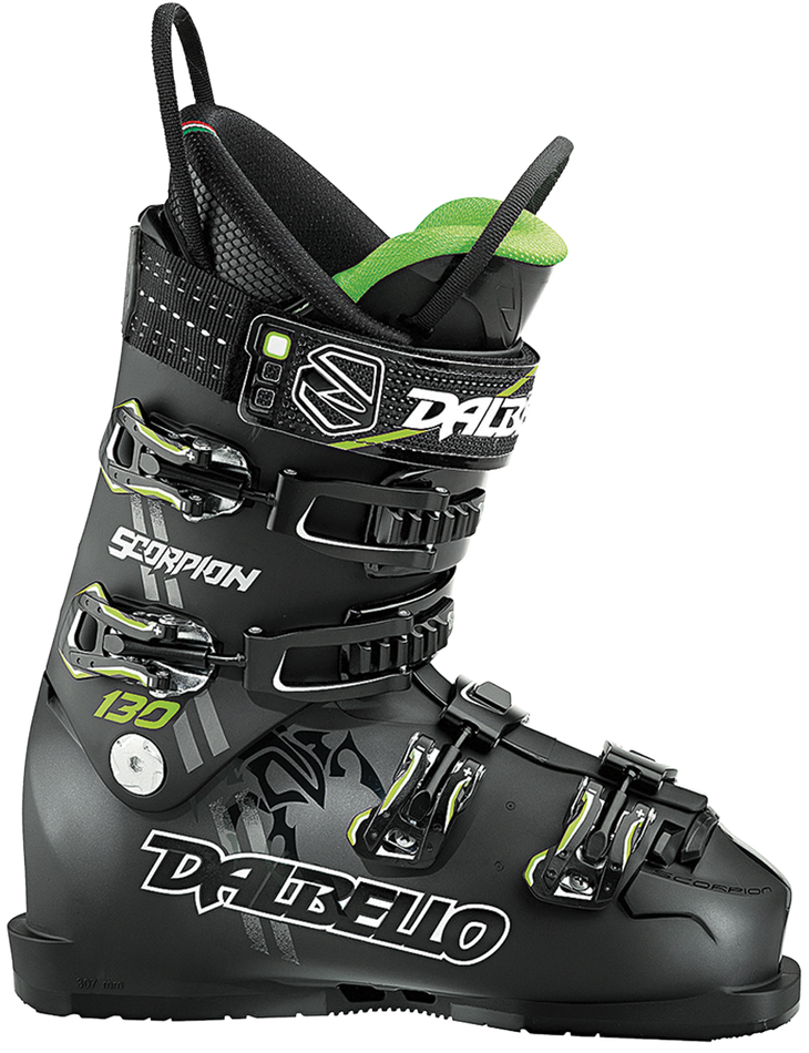 Dalbello Scorpion DRS 130 LAST 98 mm FLEX 130 MSRP $850 The burliest boot in the race-style category feels noticeably thick underfoot and aligns the foot along the ski’s…