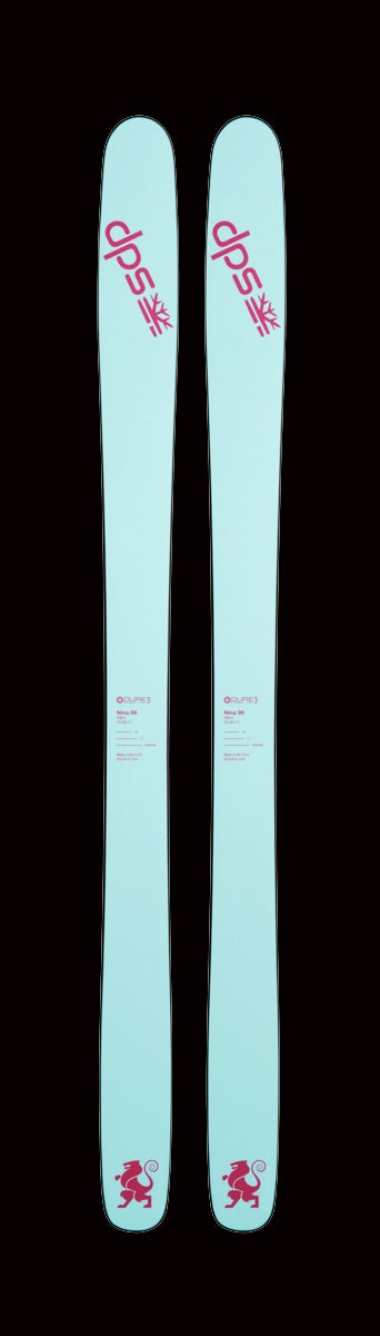 DPS NINA 99 PURE3 Sidecut: 125-99-111 mm Lengths: 158, 168, 176 cm Radius: 17 m MSRP: $1,299 For more info on this ski, click here.