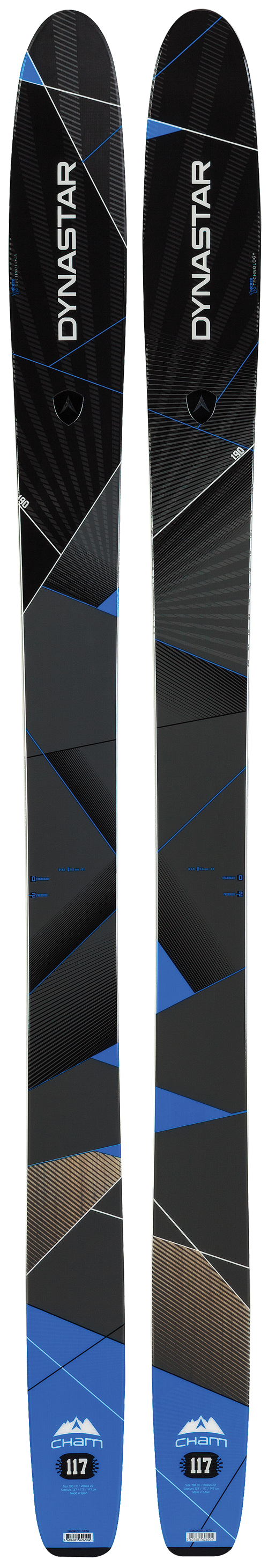 Dynastar Cham 117 Sidecut: 147-117-127 mmLengths: 180, 190 cmRadius: 22 mMSRP: $850For more info on this ski, click here.