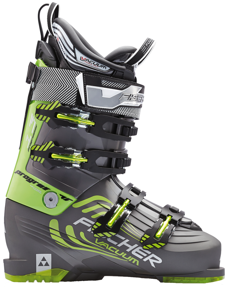 Fischer Progressor 13 Vacuum LAST 95-105 mm FLEX 130 MSRP $850 Though it’s built with Fischer’s Vacuum heat-moldable technology, we found this boot eager without fit…