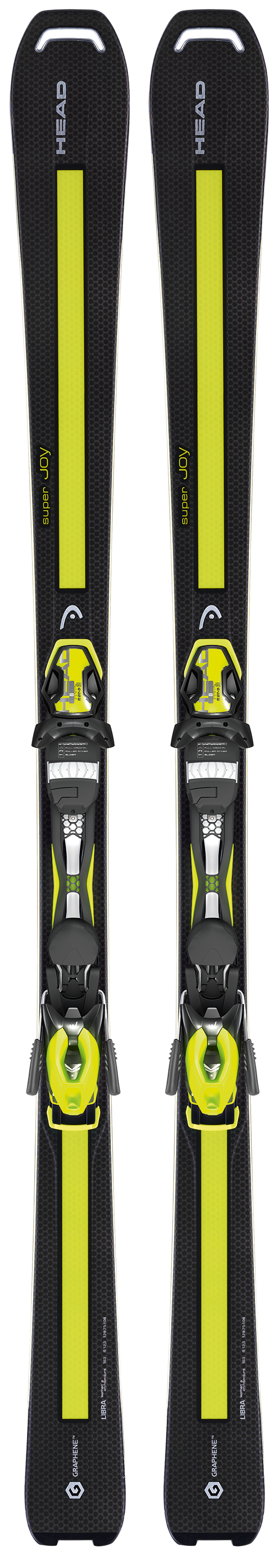 Head Super Joy Sidecut: 128-75-108 mmLengths: 143, 148, 153, 158, 163, 168 cmRadius: 12.5 mMSRP: $800For more info on this ski, click here.