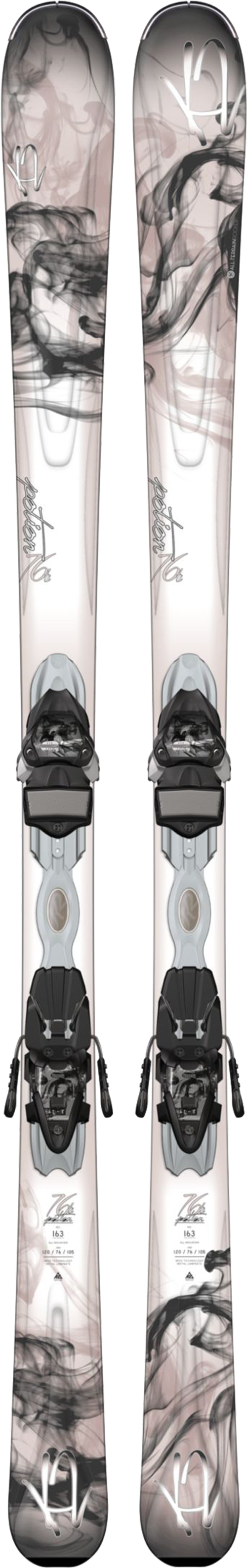 K2 Potion 76 Ti Sidecut: 120-76-105 mmLengths: 142, 149, 156, 163 cmRadius: 14 mMSRP: $680 (flat)For more info on this ski, click here.