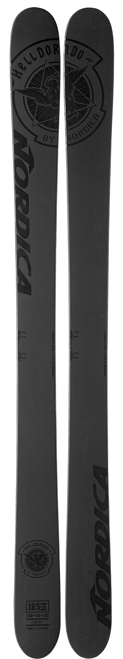 Nordica Helldorado Sidecut: 143-113-132 mmLengths: 177, 185, 193 cm Radius: 18.5 mMSRP: $899For more info on this ski, click here.