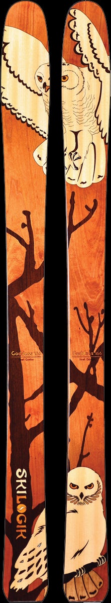 SKILOGIK GODDESS Sidecut: 134-101-123 mm Lengths: 157, 168, 174cm Radius: 15 m MSRP: $750 For more info on this ski, click here.