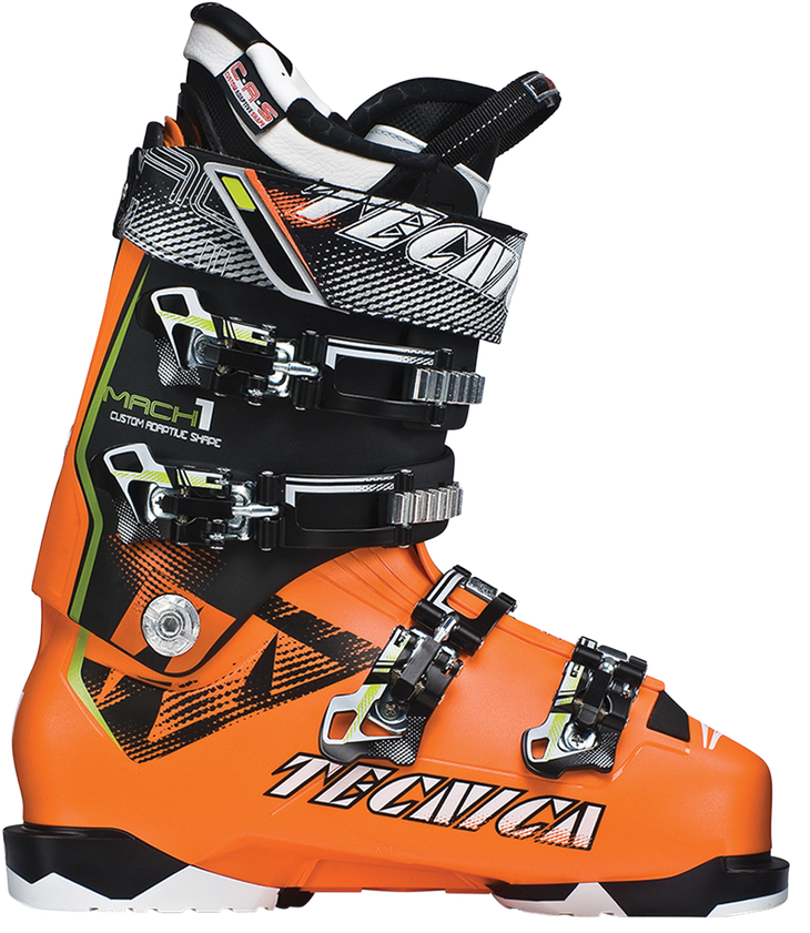 Tecnica Mach1 130 C.A.S. LAST 100 mm FLEX 130 MSRP $785 Anatomically detailed from its super-moldable and even grindable liner to the outside of its all-new shell, this boot…
