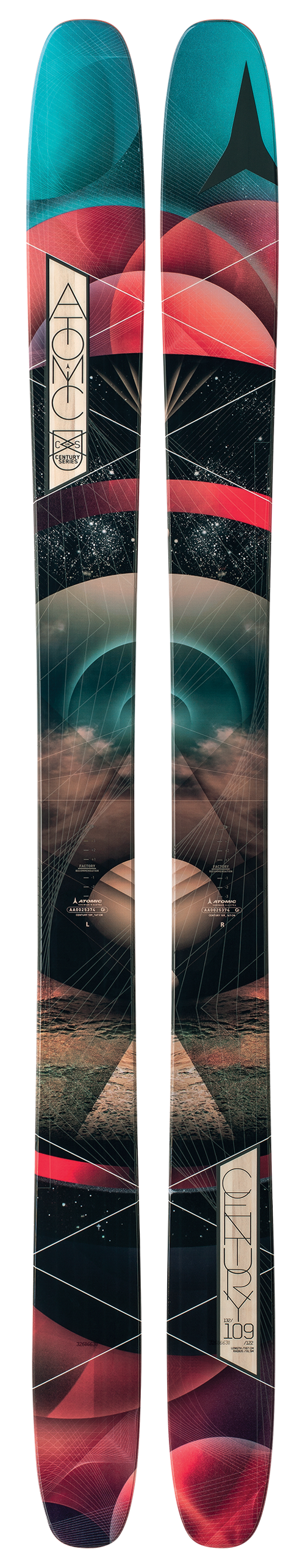 Women's Atomic Century 109 Sidecut: 132-109-122 mmLengths: 159, 167,175 cmRadius: 16.5 mMSRP: $700For more info on this ski, click here.