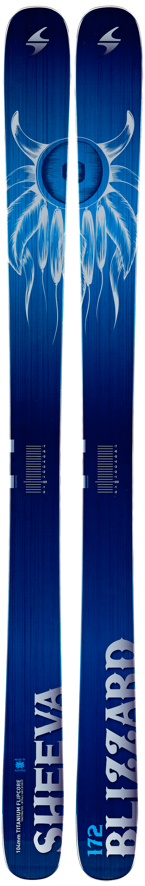 Women's Blizzard Sheeva Sidecut: 134-104-124 mmLengths: 158, 165, 172, 179 cmRadius: 21 mMSRP: $750For more info on this ski, click here.