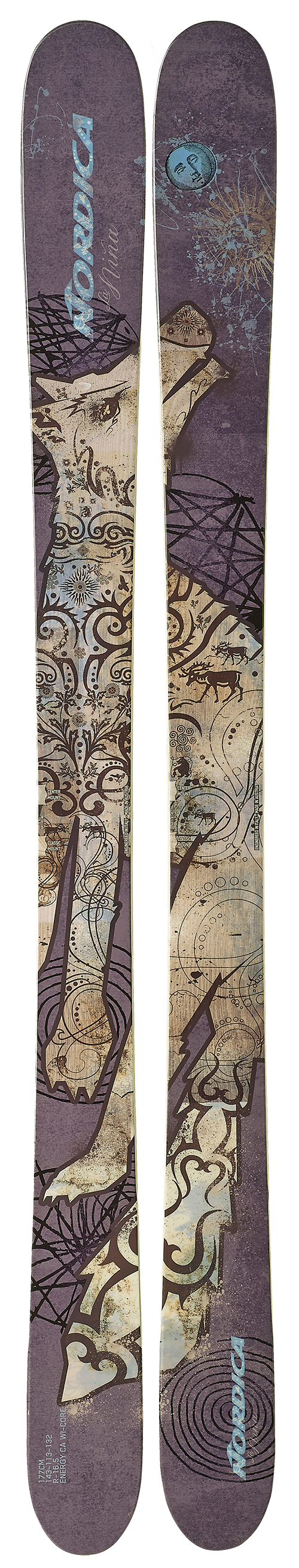 Women's Nordica La Niña Sidecut: 143-113-132 mmLengths: 161, 169, 177, 185 cmRadius: 14 mMSRP: $849For more info on this ski, click here.