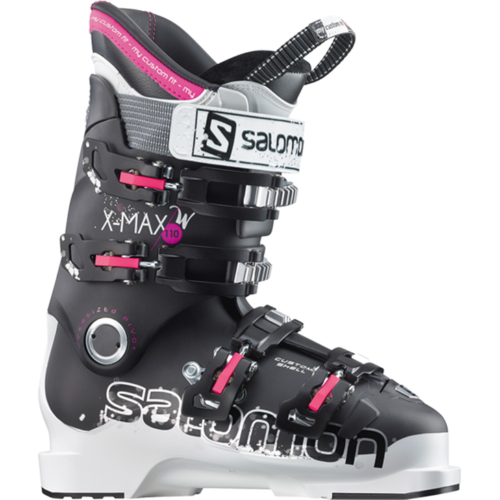 Women's Salomon X Max 110 LAST 98-104 mm FLEX 110 MSRP $700 A broad-range calf adjuster and the 360 Custom Shell’s ability to adapt to the foot and lower leg shaft give this…