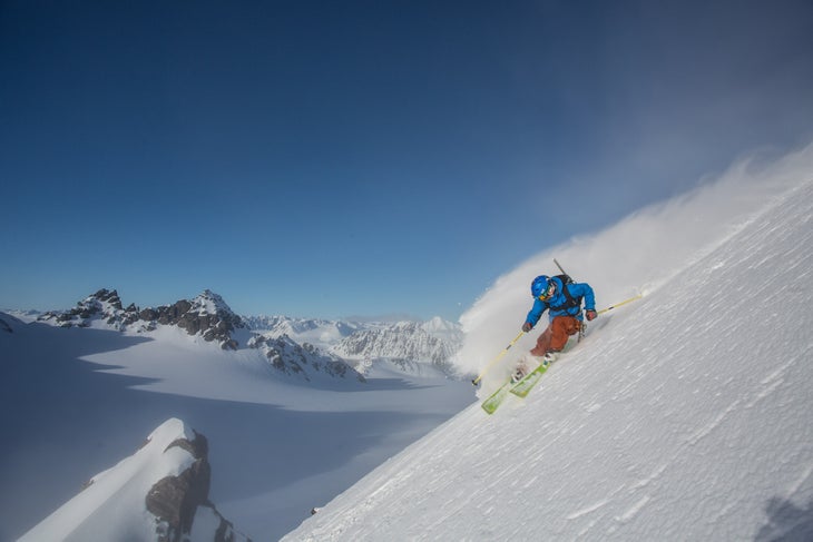 A Wonderful Addition “This is James “Heimer” Heim shredding a ridge of soft, wind-deposited snow. I was so psyched he decided to join us in Svalbard.” —Chris Davenport