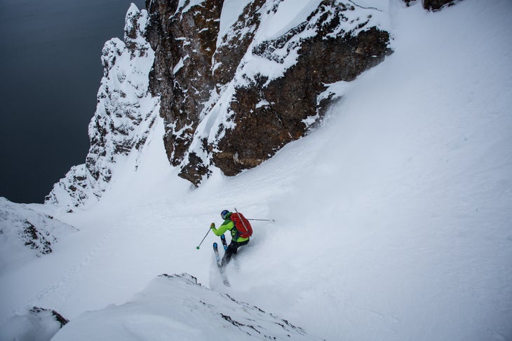 Dream Turns “This is me in the same first couloir that Ingrid and I climbed. The sense that you are skiing right into the ocean is very real. I love skiing at…