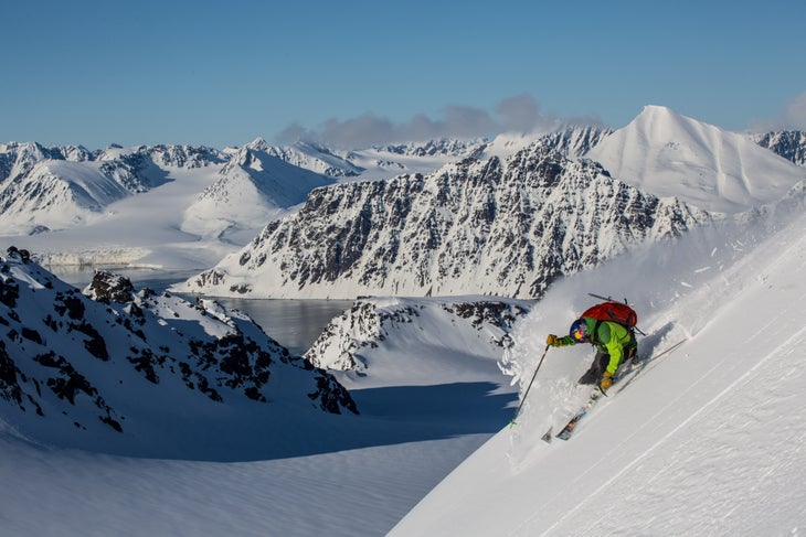 King Kong “I think this may have been my last ski photo from the trip. The clouds began pouring over the peninsula we were on about a half hour after this…