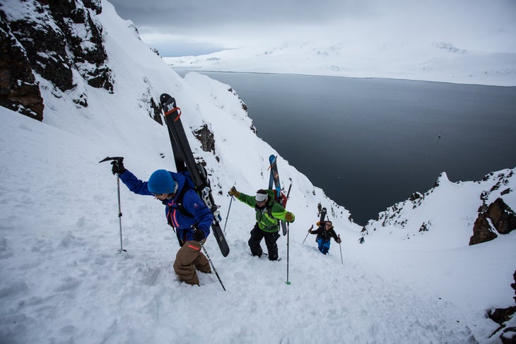 Step By Step “Ingrid Backstrom, myself, and James “Heimer” Heim (from left to right) worked our way up a nice, wide, warm-up run. There is our little sailboat in…