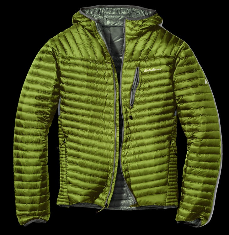 Eddie Bauer MicroTherm StormDown Hooded Jacket Windproof? Check. Water repellant? Check. Super light and, dare we say, cozy? Check. This 800-fill down jacket is filled with a moisture-resistant…