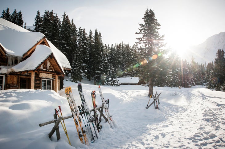 Middle of Nowhere The lodge is tucked deep in Alberta's Banff National Park, surrounded by endless acres of dreamy skiing terrain.