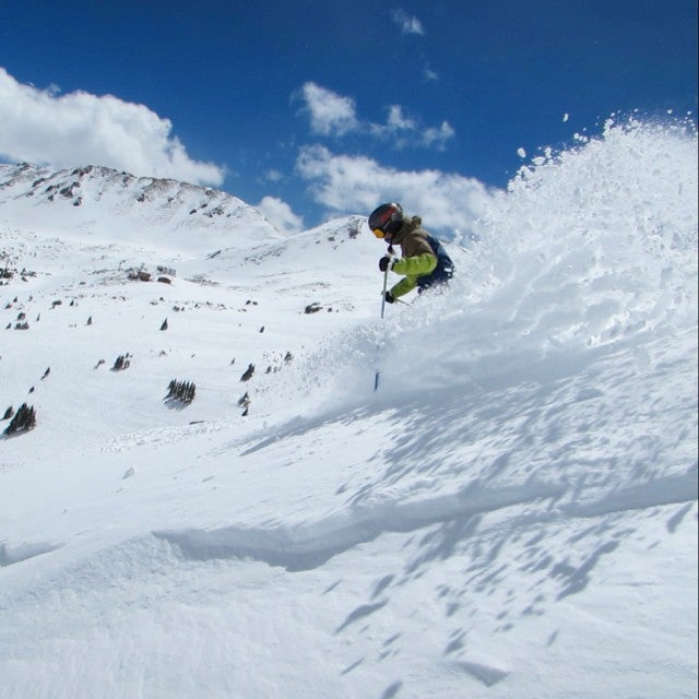 @Jenny_Ryden_Harris @timskid with the snap today at #lovelandskiarea for @skiingmagazine #indietest2015 with @folsomskis.