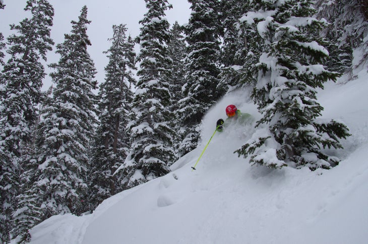 Loveland Just Got Creamed. Skier Bruce Ruff of Golden, CO enjoys the 27