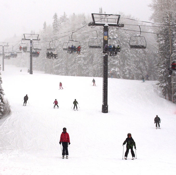 Week of Feb. 1-7 Ski Santa Fe, New MexicoPhoto: Ski Santa FeSkiers cruise a green slope called Broadway at the New Mexico resort, which received 9 inches of snow this…